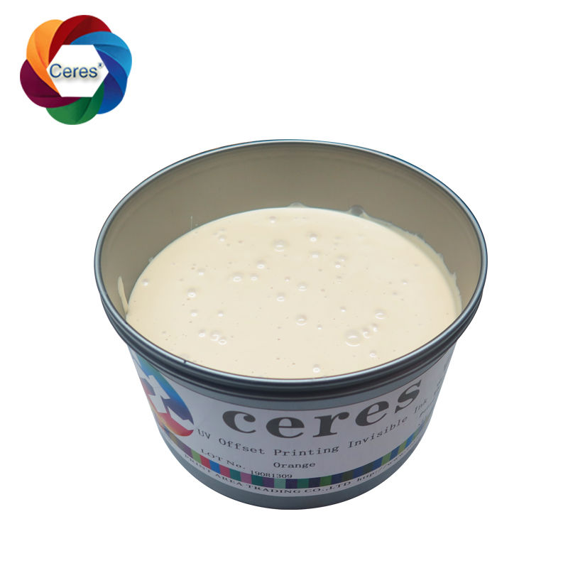 स्क्रीन प्रिंटिंग के लिए यूवी अदृश्य सुरक्षा स्याही रंगहीन से नारंगी