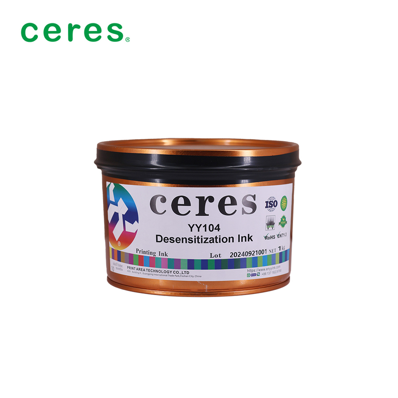 Ceres YY-104 Solvent Based Desensitizing Ink for Carbonless Copy Paper in 1kg/tin and 15 tins/carton Packaging