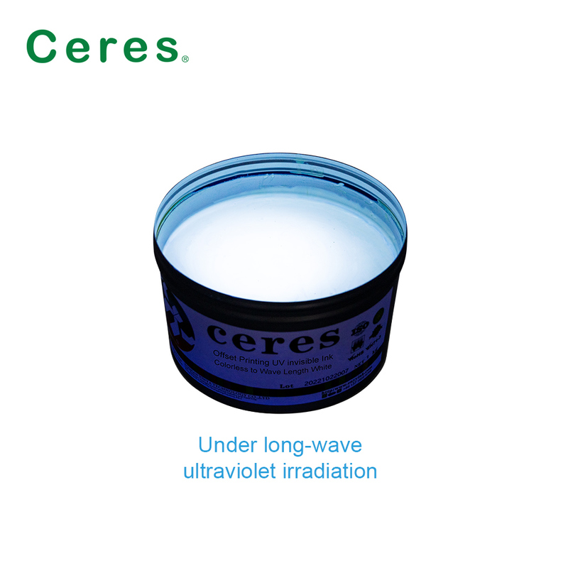 विशेष प्रभावों की छपाई के लिए रंगहीन से सफेद यूवी फ्लेक्सो प्रिंटिंग यूवी अदृश्य स्याही