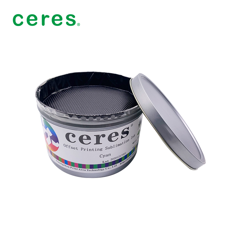 180-220 डिग्री हस्तांतरण तापमान और छोटे रंग अंतर के लिए 70-110 ग्राम कागज वजन के साथ ऑफसेट प्रिंटिंग के लिए मैजेंटा सुब्लिमेशन स्याही
