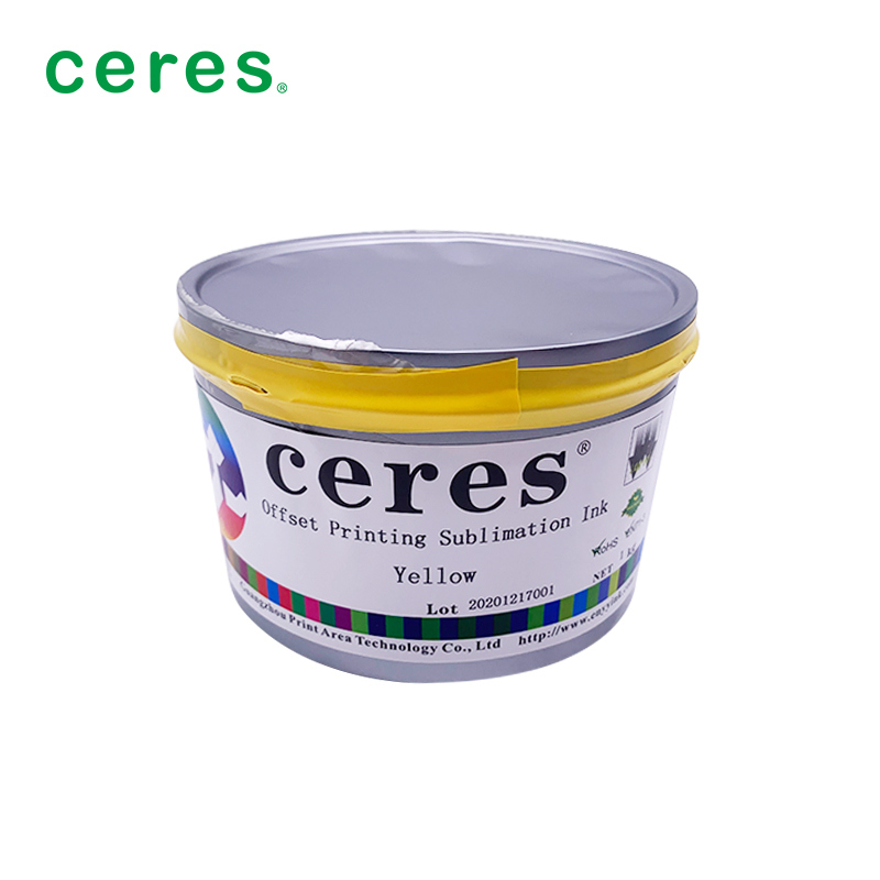 180-220 डिग्री हस्तांतरण तापमान और छोटे रंग अंतर के लिए 70-110 ग्राम कागज वजन के साथ ऑफसेट प्रिंटिंग के लिए मैजेंटा सुब्लिमेशन स्याही