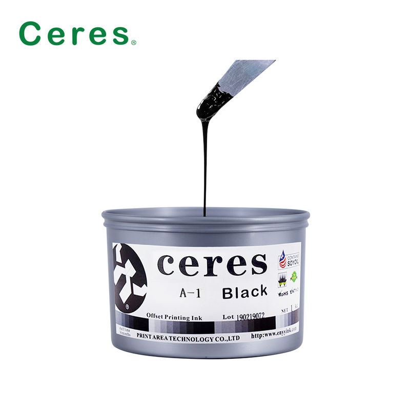 किसी भी पेपर के लिए 24 महीने की वारंटी के साथ हाई ग्लॉस हाई कलर डेंसिटी सोया ऑफसेट प्रिंटिंग इंक