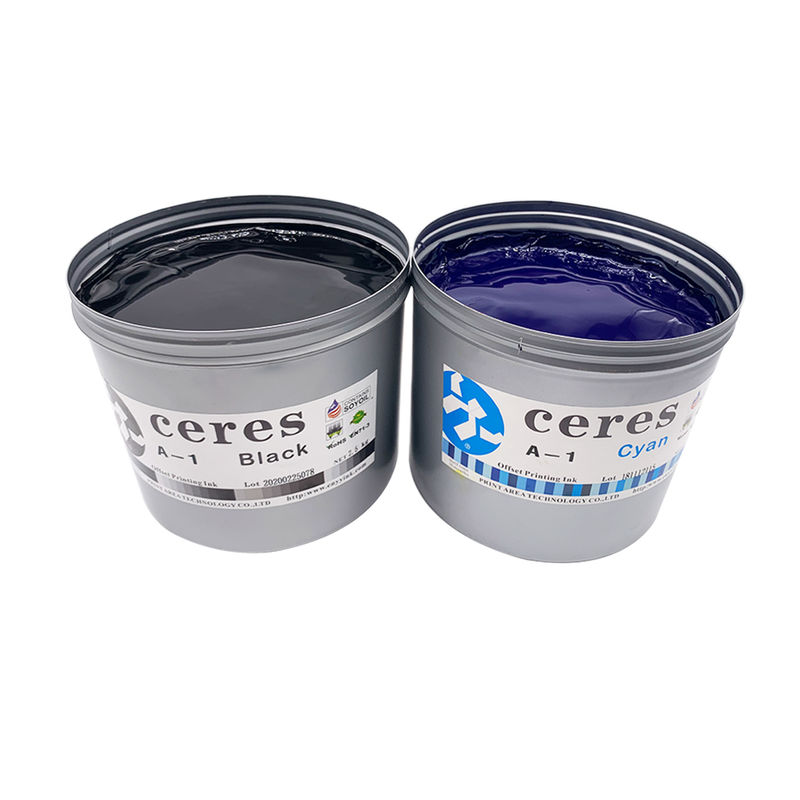 किसी भी पेपर के लिए 24 महीने की वारंटी के साथ हाई ग्लॉस हाई कलर डेंसिटी सोया ऑफसेट प्रिंटिंग इंक