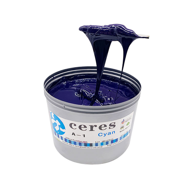 किसी भी पेपर के लिए 24 महीने की वारंटी के साथ हाई ग्लॉस हाई कलर डेंसिटी सोया ऑफसेट प्रिंटिंग इंक