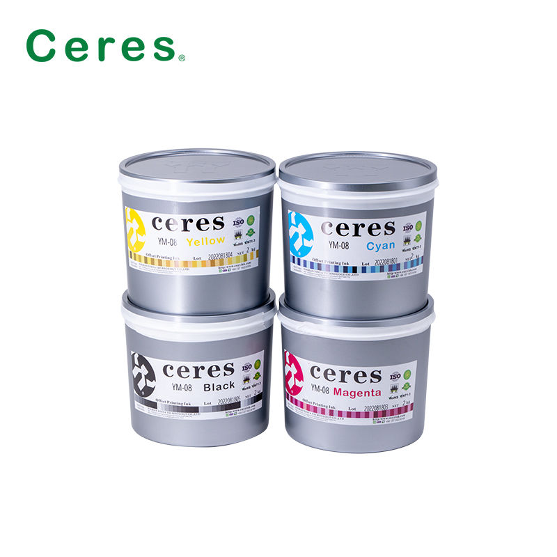 YM-08 अपारदर्शी सफेद यूवी इंक ऑफसेट प्रिंटिंग इंक धातु के लिए खाना पकाने के लिए प्रतिरोधी